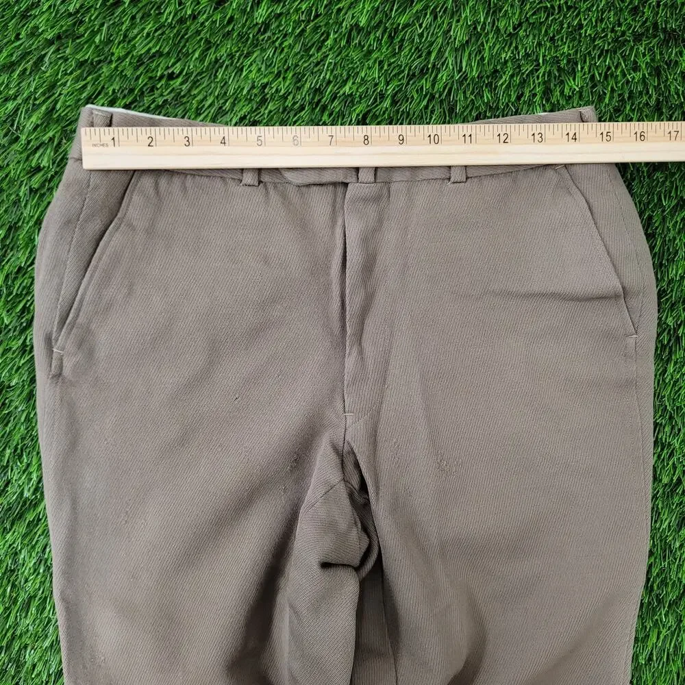 Vintage 70s Disco Hippie Pants 30x27 Polyester Brown